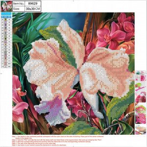 89629 Mozaic cu diamante Orhidei 5D 30x30