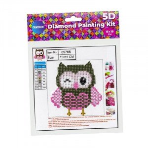 89766 Mozaic cu diamante Bufnita 5D15x15cm