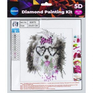 80870 Mozaic cu diamante 5D 20х20см Centrum Dog
