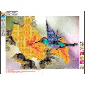 80891 Mozaic cu diamante 5D 30х40см Centrum Colibri