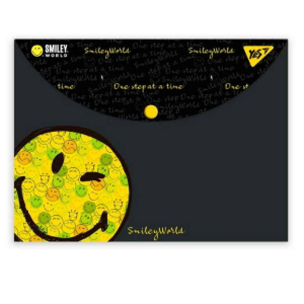 Mapa-cu buton YES  А4 Smiley World 492016