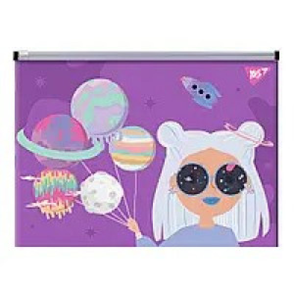Mapa pu caiete YES zip B5 Space Girl  492028