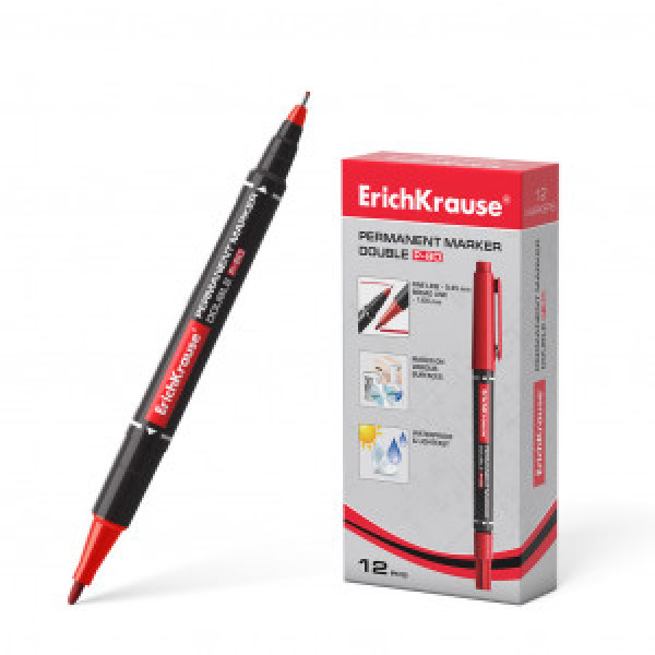 Markator-double 48185 permanent ErichKrause P-80 red (box 12 pcs.)