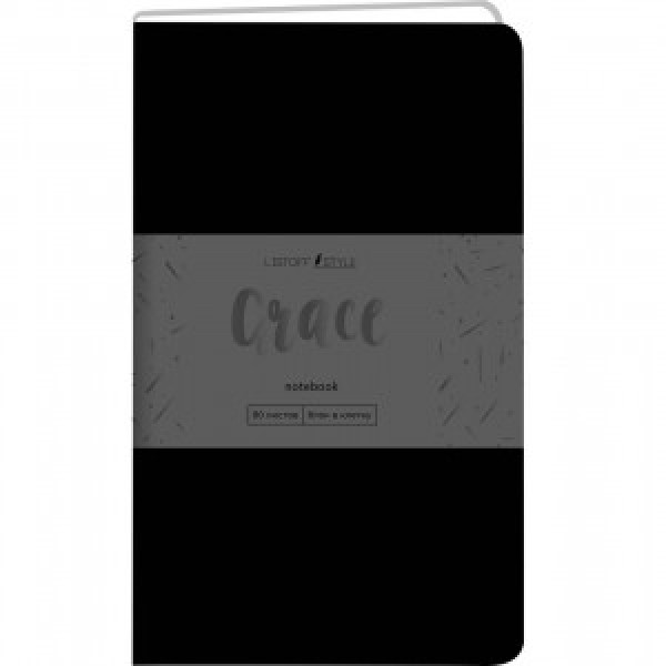 Notebook A6- 80f КЗГК6803877 Grace. Черный агат piele artif. Patr. Punct