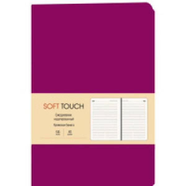 Notebook A6 80f КЗСК6804243 Soft Touch. Вишневый comb