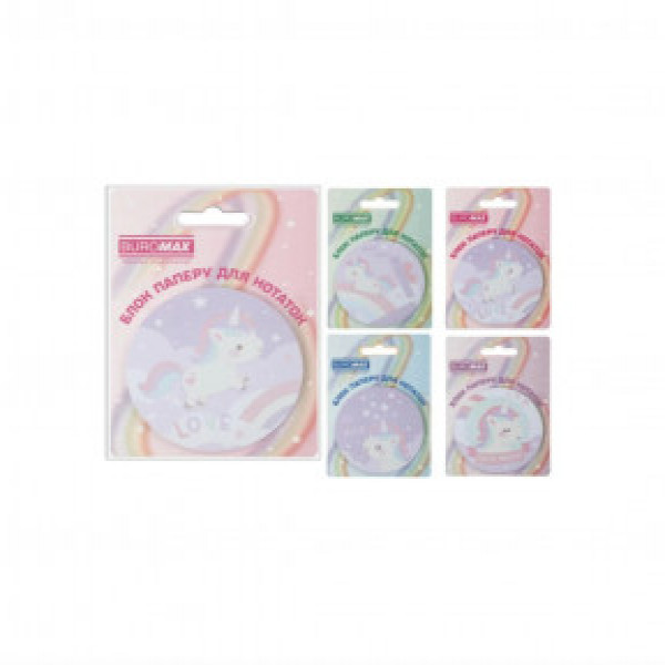 Notite autocolante Magic Unicorn, Diam. 70 Mm, 30 Sheets BM.2381-73