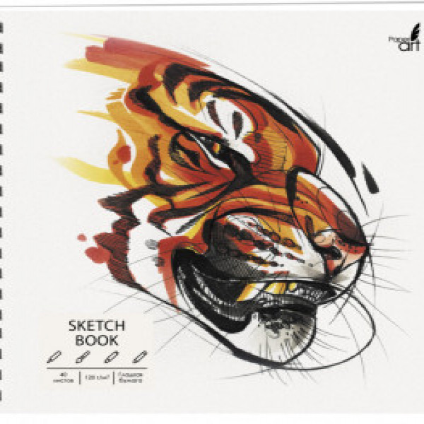 Album desen 190x190 40f SKETCHBOOK. Tiger ТСМ405089 spirala cartonat