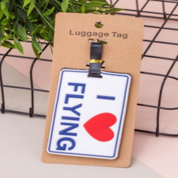 Eticheta pentru bagaj I love flying