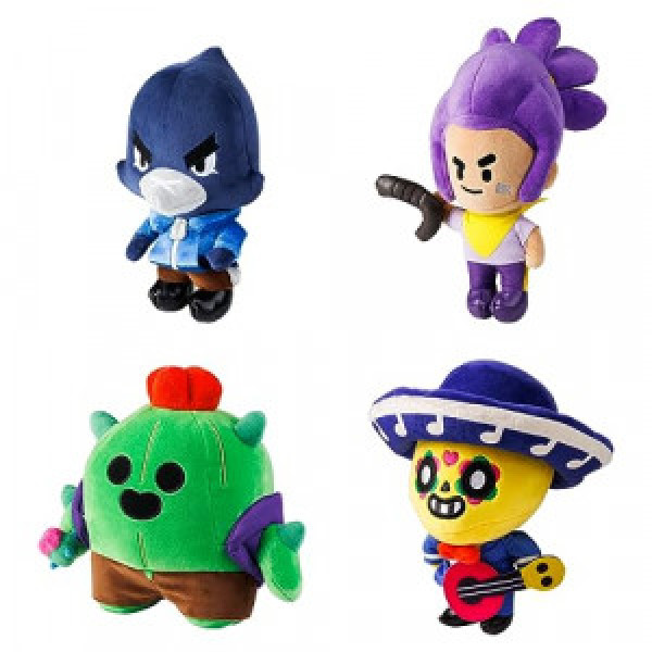 BRAWL STARS Plush buddies 18 cm CDU, S1, ast BRW7014