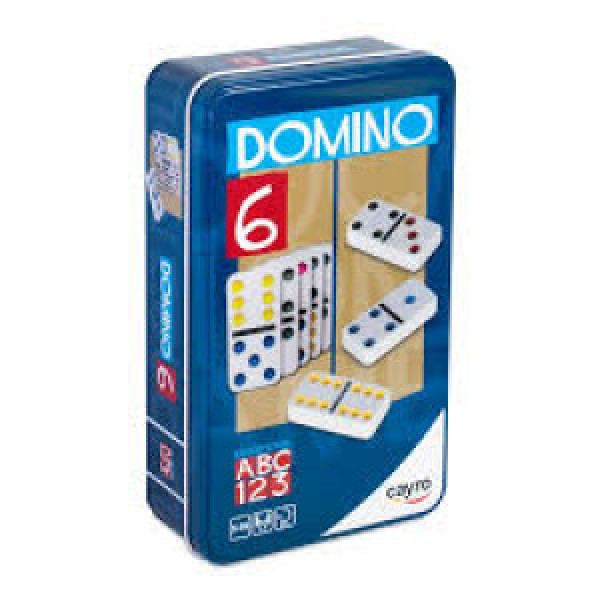CYR2466 - Joc Domino Clasic colorat, in cutie metalica, Cayro
