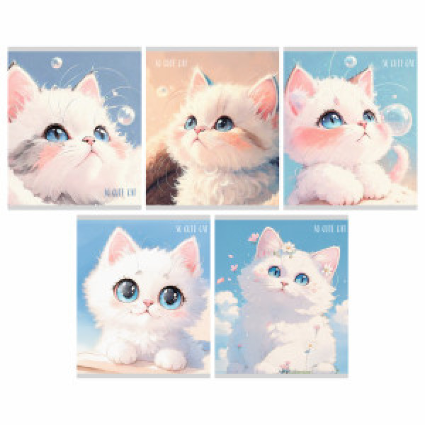 Caiet A5 48 foi patr Cute Fluffy ТК489656