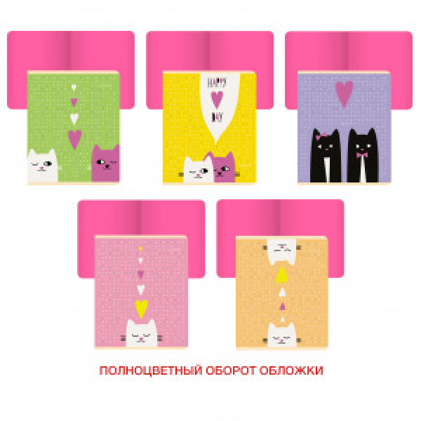 Caiet A5 48f patr Влюбленные коты ТКФ486725