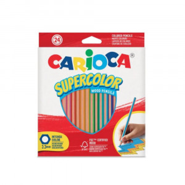 Creioane 43393 CARIOCA Supercolor Pencils 24pcs