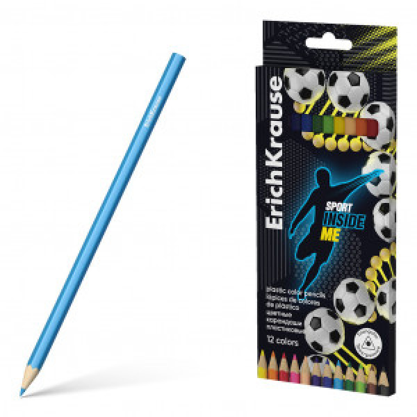 Creioane color 61809 triangular 12 cul. ErichKrause Sport DNA (10)