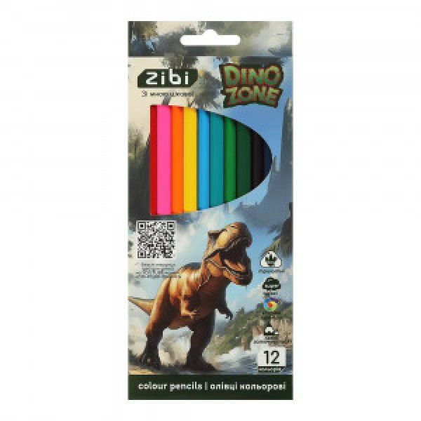 Creioane Color Dino, 12 Pcs ZB.2455