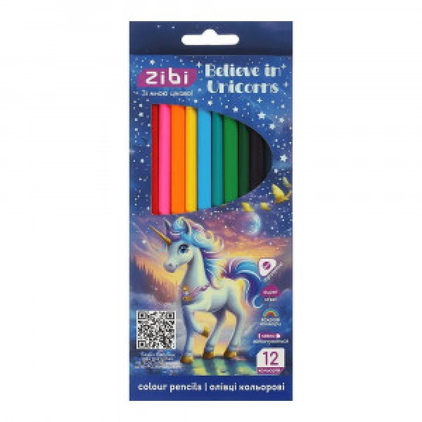 Creioane Color Unicorn, 12 Pcs ZB.2454