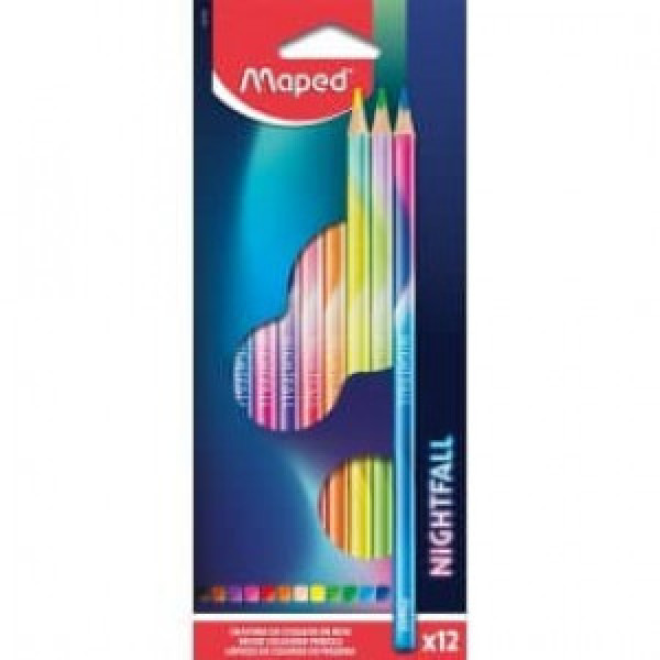 Creioane colorate MAPED Nightfall 12 culori_831700