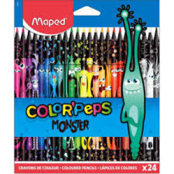 Creioane colorate MAPED Black Monster 24 culori_862624
