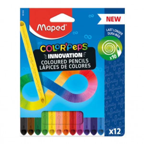 Creioane colorate MAPED Infinity 12 culori_861600