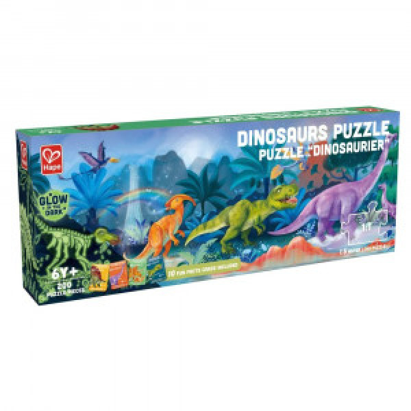 E1632 Puzzle fluorescent Dinozauri HAPE