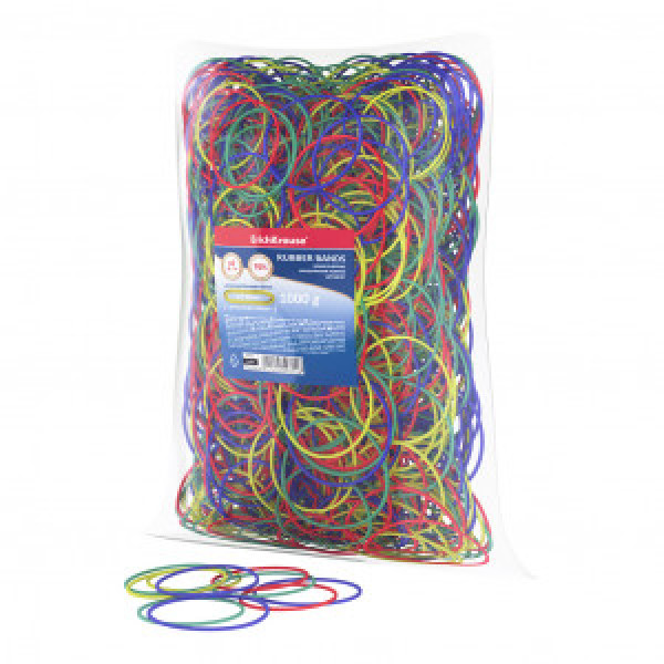 Elastice 59820 ErichKrause diameter 60 mm/length 100 mm,assorted (bag 1 kg)