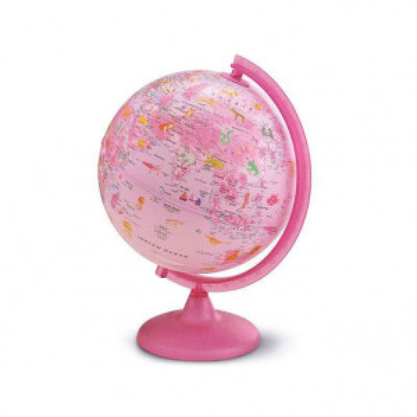 Glob harta ilustrata a lumii d=25cm cu iluminare pink ZOO EN 22732449