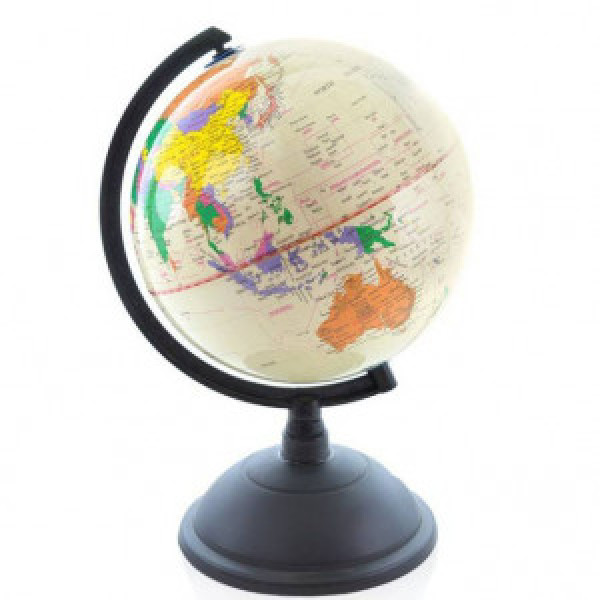Glob harta politica a lumii d=14.16 cm (PVC) white EN 10274311
