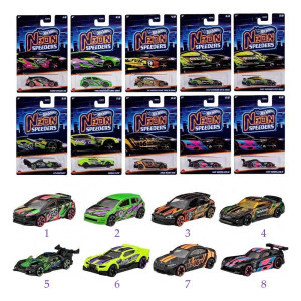 HLH72 Hot Wheels Masini Neon assst