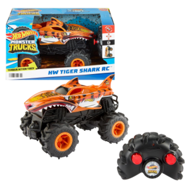 HNV03 Hot Wheels Monster Truck 1:24 Rechinul Tigru de Neoprit