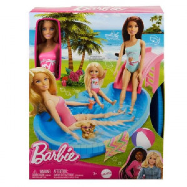 HRJ74 Set de joc Barbie „Odihna la piscina