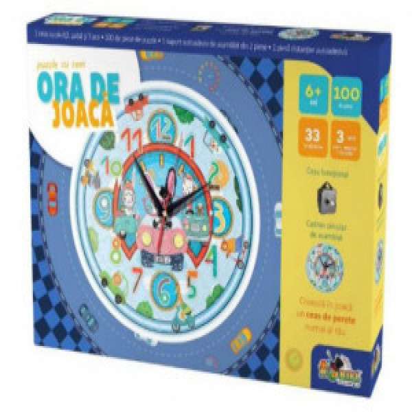 INT3190 Noriel Puzzle - Ora De Joaca_Puzzle Cu Ceas Masinute