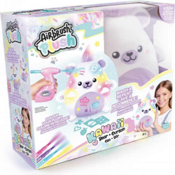 Jucarie de plus de colorat Airbrush Plush - Kawaii Bear AIR067