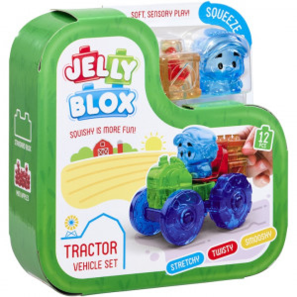 Jelly Blox - Set de joaca cu tractor, 6 piese 932945 Jelly Blox - Tractor Set