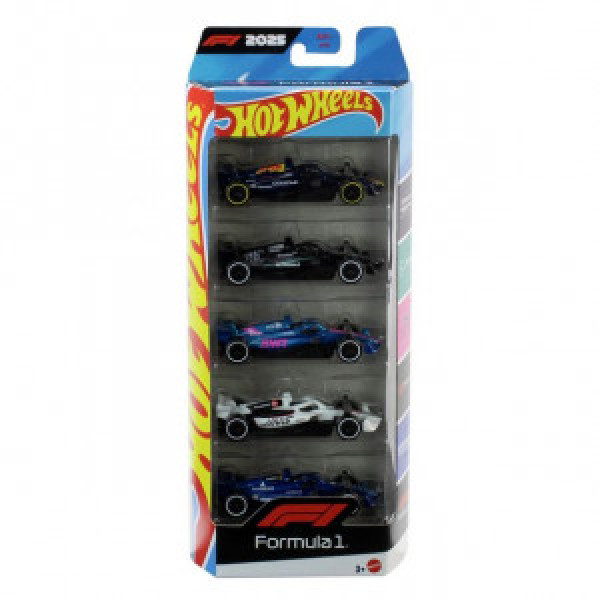 JLN11 Set 5x Hot Wheels Formula 1 colection 1:64