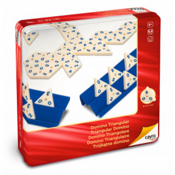 Joc Domino triunghiular in cutie metalica Cayro CYR7546