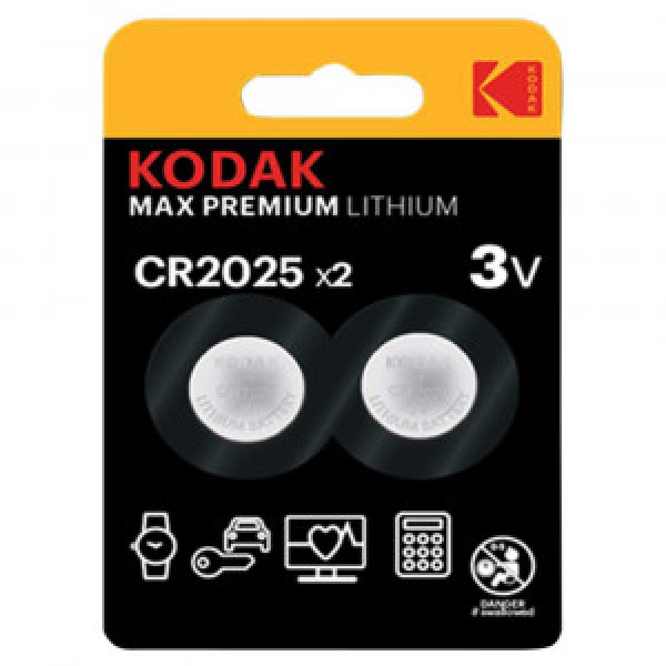 Kodak CR2025  MAX Premium Lithium (2 pack blister) 3V 30423008