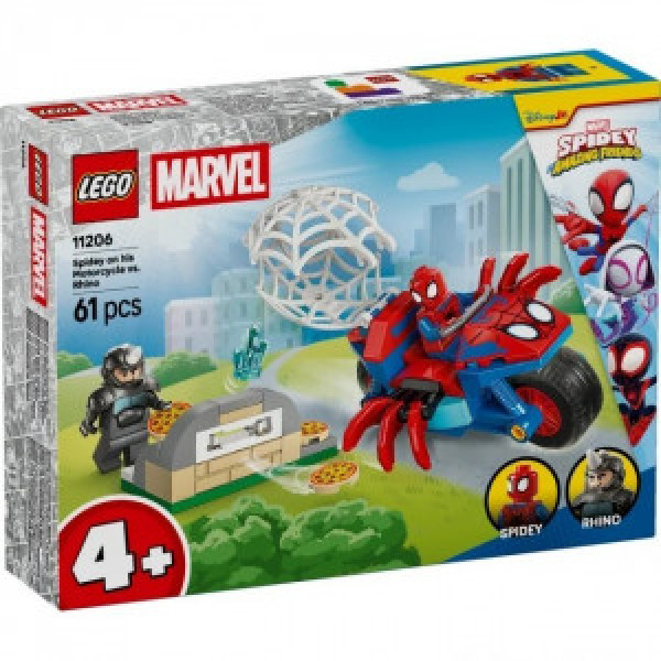Lego 11206 Spidey on his Motorcycle vs Rhino