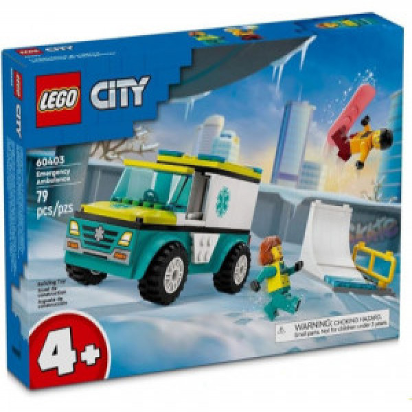 Lego 60403 EMERGENCY AMBULANCE AND SNOWBOARDER CITY