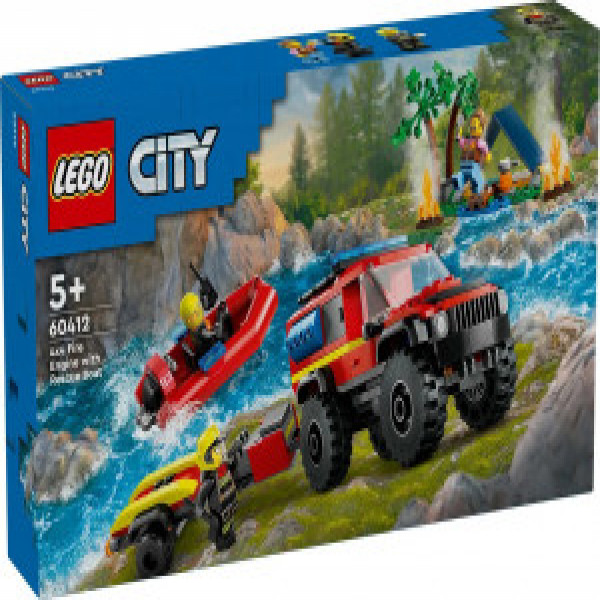 Lego 60412 4X4 FIRE TRUCK WITH RESCUE BOAT CITY
