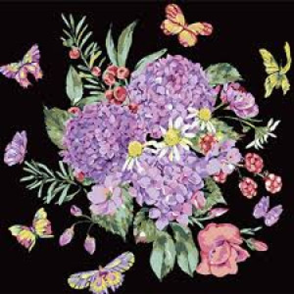 Pictura pe numere AV4040-28 Барвиста композиція fon negru 40х40см