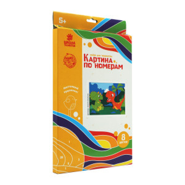 Pictura pe numere Диномир 20*28,5 см 5053376