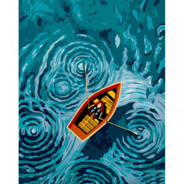 Pictura pe numere (GS1239) O barca singuratica 40х50 см