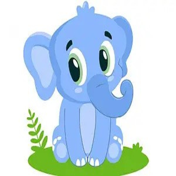 Pictura pe numere HH7097 Слоненя 20х20см copii