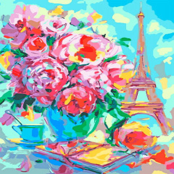 Pictura pe numere SANTI "Цветущий Париж", 40*50 см_954489