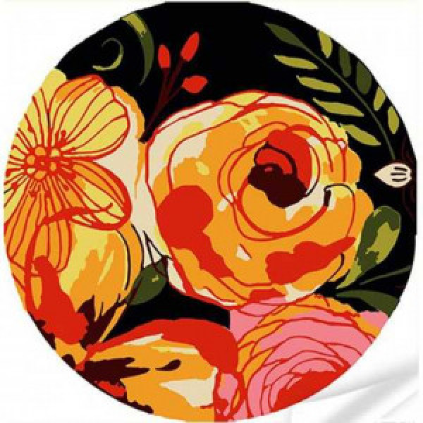 Pictura pe numere-vinil GP-11 Рожево-жовті квіти 30х30см