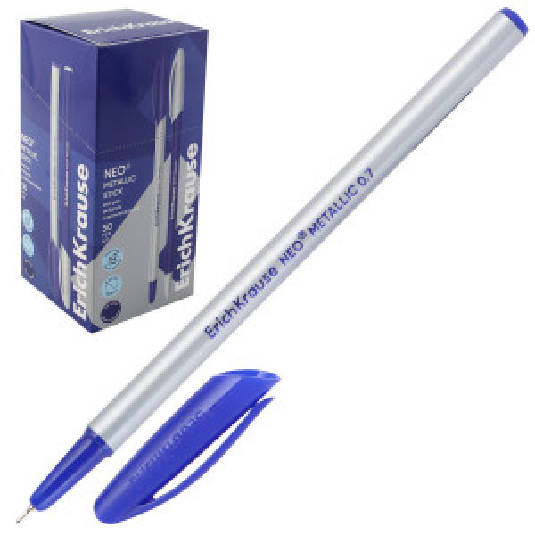 PIX 61009 ErichKrause Neo® Stick Metallic 0.7, 2 km, Super Glide Technology blue (box 50 pcs.)