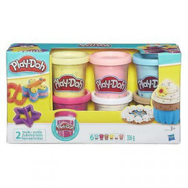 Plastilina Play-Doh  6 банок платилина с конфетти (B3423)