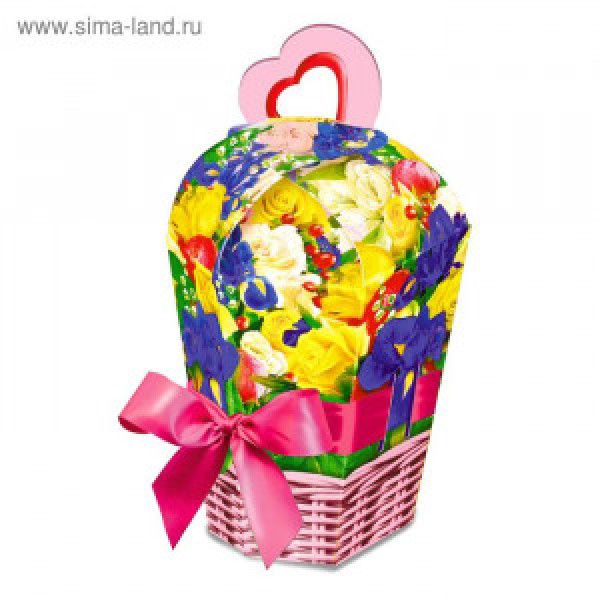 Подарочная коробка "Желаю счастья", букет, сборная, 1324716