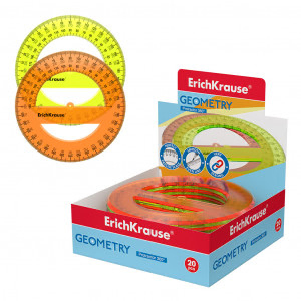 Raportor 49553 ErichKrause Neon, 360°/12cm (20)
