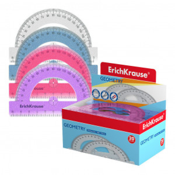 Raportor 52985 ErichKrause Standard, 180°/10cm, assorted (20)
